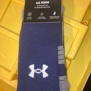 UA navy blue team Mens (8.5-13) athletic crew sock